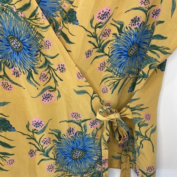 Madewell Silk Side-Tie Wrap Top - Picture 6 of 9